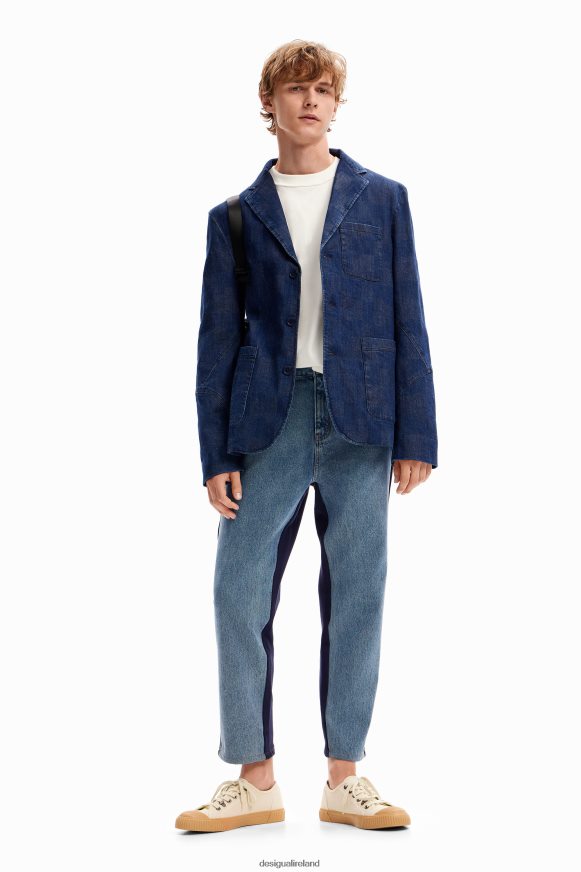 Desigual Men Plaid denim blazer Clothing PFVZ0B1602