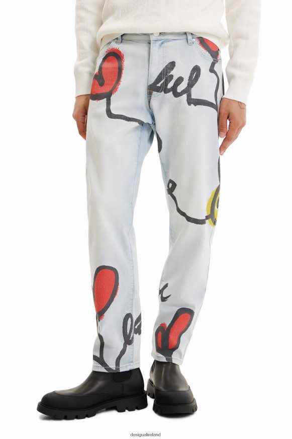 Desigual Men Heart straight jeans Clothing PFVZ0B1522