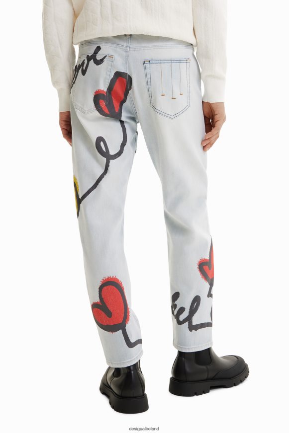 Desigual Men Heart straight jeans Clothing PFVZ0B1522