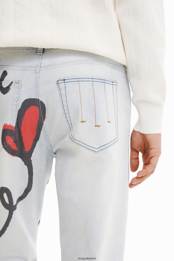 Desigual Men Heart straight jeans Clothing PFVZ0B1522