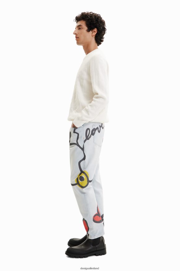 Desigual Men Heart straight jeans Clothing PFVZ0B1522