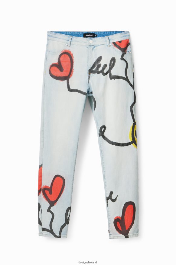 Desigual Men Heart straight jeans Clothing PFVZ0B1522