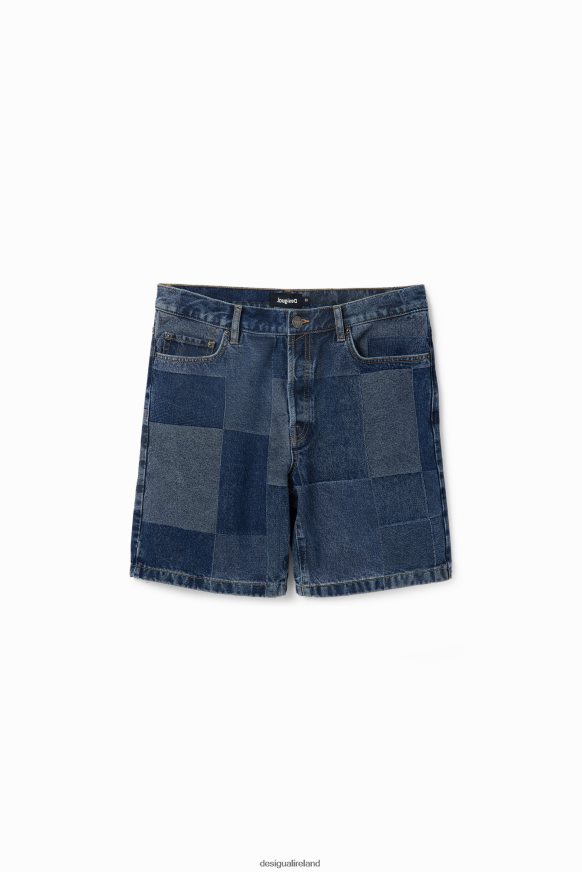 Desigual Men Patchwork jacquard denim shorts Clothing PFVZ0B1524