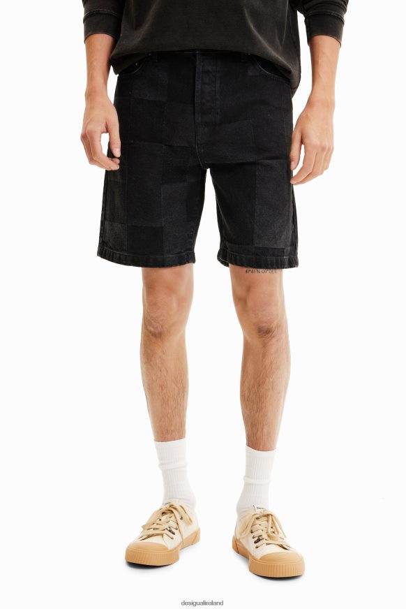 Desigual Men Patchwork jacquard denim shorts Clothing PFVZ0B1680