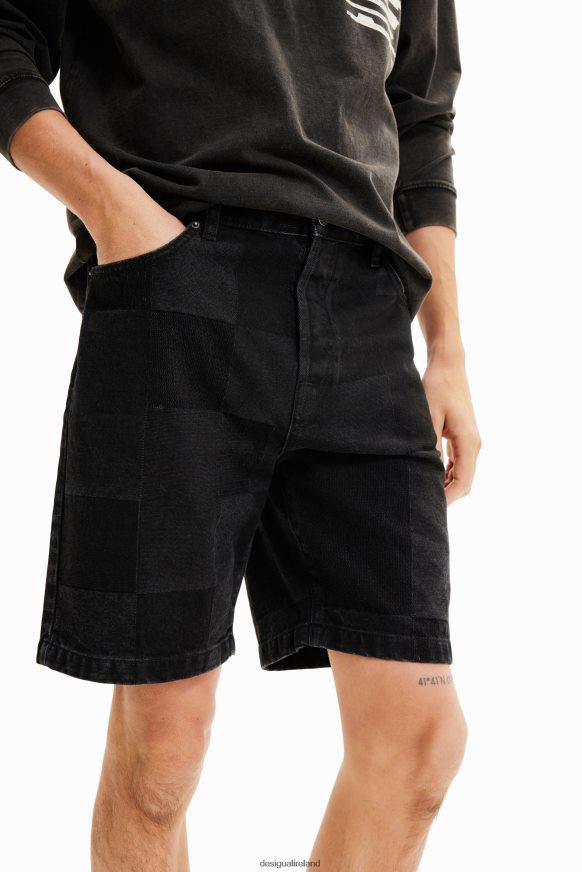 Desigual Men Patchwork jacquard denim shorts Clothing PFVZ0B1680