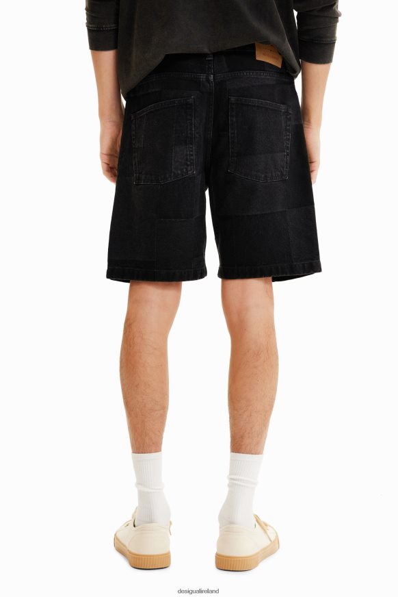 Desigual Men Patchwork jacquard denim shorts Clothing PFVZ0B1680