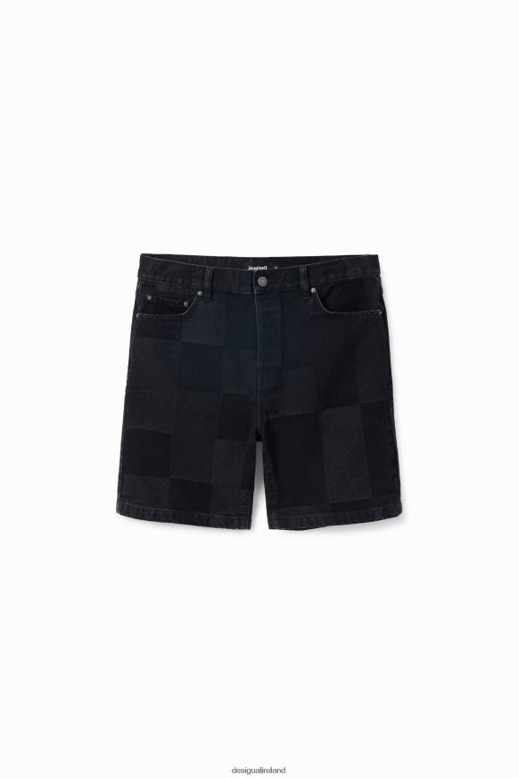Desigual Men Patchwork jacquard denim shorts Clothing PFVZ0B1680