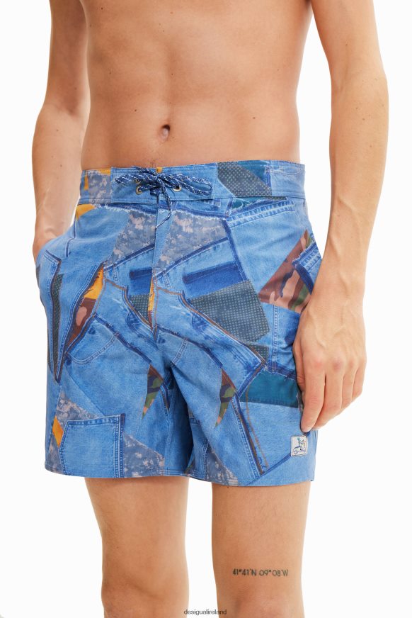 Desigual Men Patchwork swim shorts Clothing PFVZ0B1583