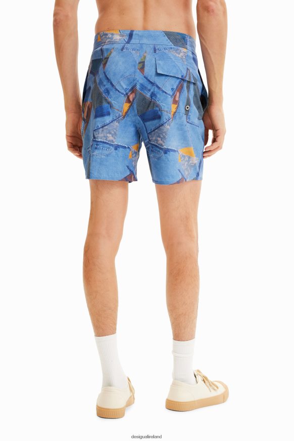 Desigual Men Patchwork swim shorts Clothing PFVZ0B1583