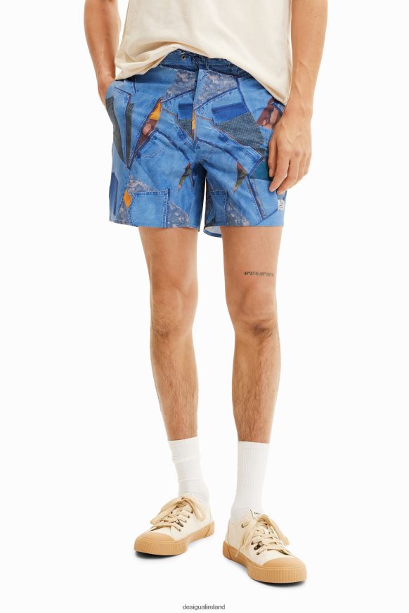 Desigual Men Patchwork swim shorts Clothing PFVZ0B1583