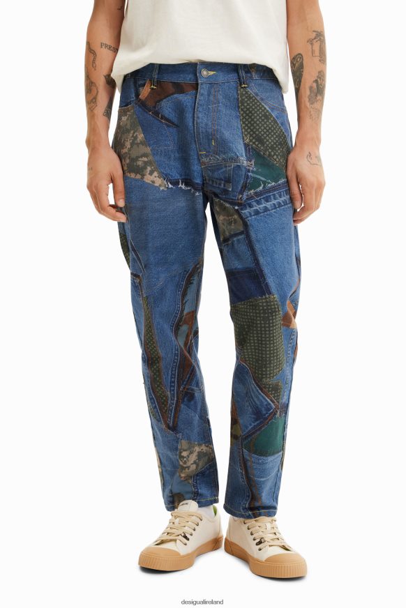 Desigual Men Relaxed patchwork jeans Clothing PFVZ0B1531