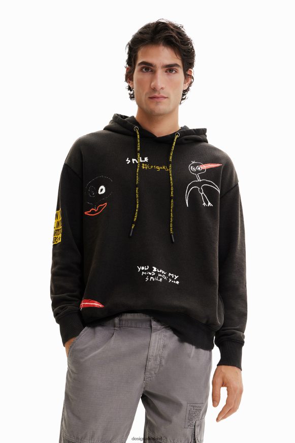 Desigual Men Bird hoodie Clothing PFVZ0B1649
