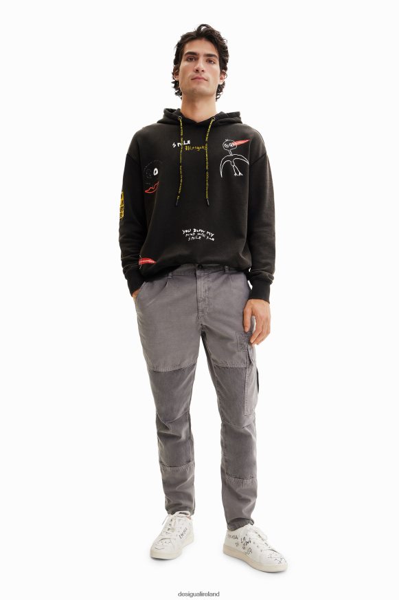 Desigual Men Bird hoodie Clothing PFVZ0B1649