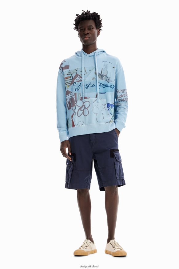 Desigual Men Collage hoodie Clothing PFVZ0B1582
