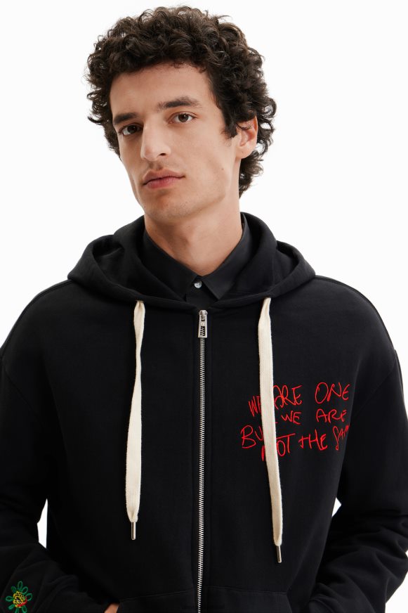Desigual Men Embroidered hoodie Clothing PFVZ0B1566
