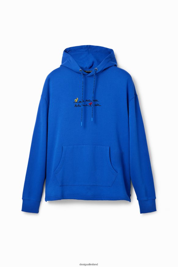 Desigual Men Embroidered message hoodie Clothing PFVZ0B1637