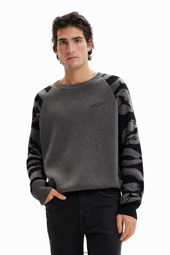 Desigual Men Jacquard animal-print pullover Clothing PFVZ0B1564