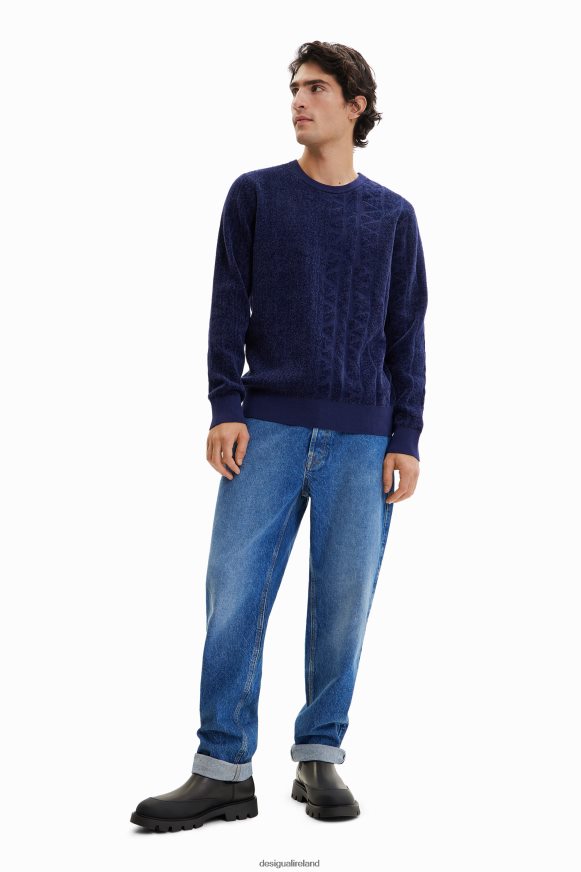 Desigual Men Jacquard motif pullover Clothing PFVZ0B1537