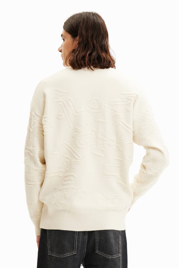 Desigual Men Loose towelling-effect jumper Clothing PFVZ0B1622