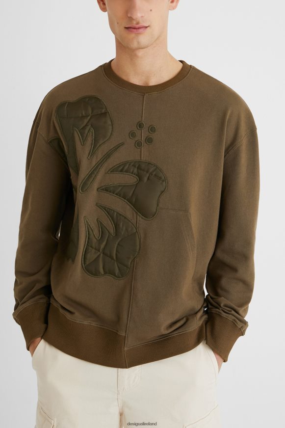 Desigual Men Oversize sweatshirt asymmetric hem Clothing PFVZ0B1596