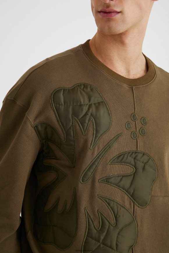 Desigual Men Oversize sweatshirt asymmetric hem Clothing PFVZ0B1596