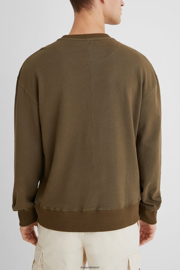 Desigual Men Oversize sweatshirt asymmetric hem Clothing PFVZ0B1596