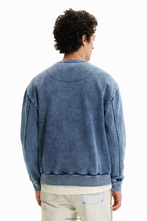 Desigual Men Washed-effect sweatshirt Clothing PFVZ0B1694