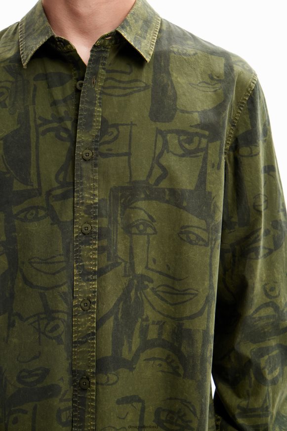 Desigual Men Acid wash face shirt Clothing PFVZ0B1617