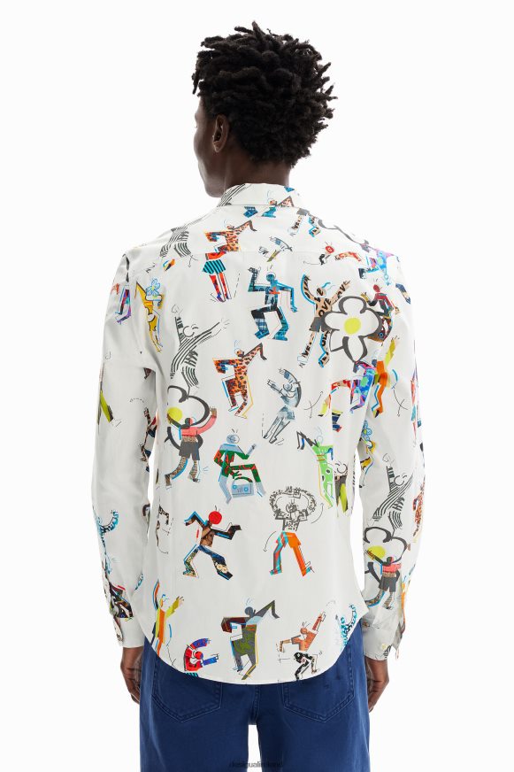 Desigual Men Dancing figures shirt Clothing PFVZ0B1549