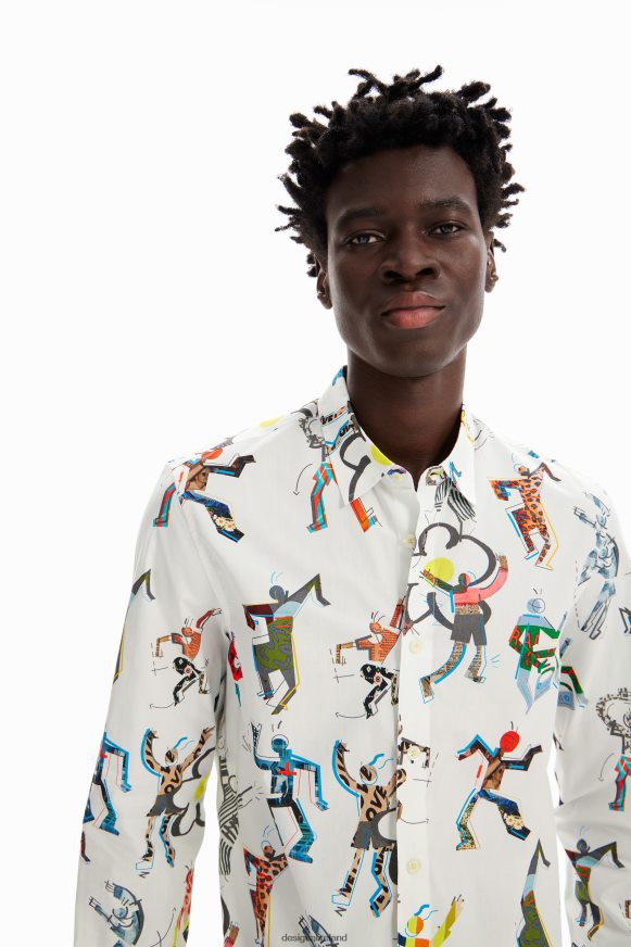 Desigual Men Dancing figures shirt Clothing PFVZ0B1549