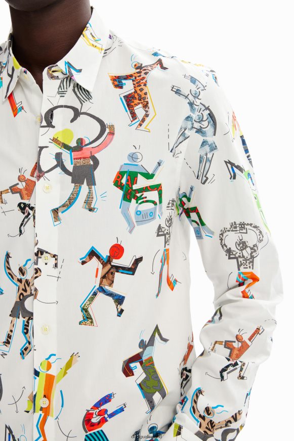 Desigual Men Dancing figures shirt Clothing PFVZ0B1549