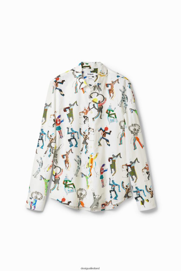 Desigual Men Dancing figures shirt Clothing PFVZ0B1549