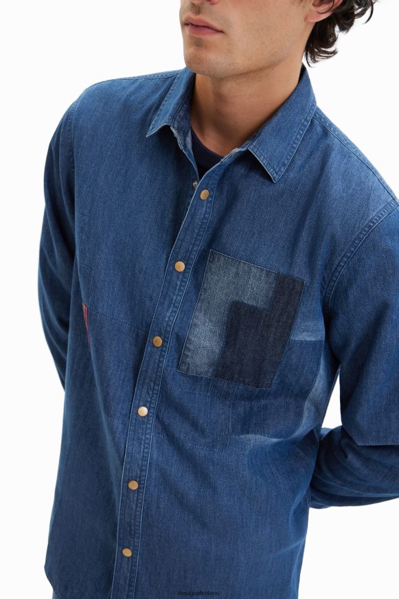 Desigual Men Denim patch shirt Clothing PFVZ0B1686