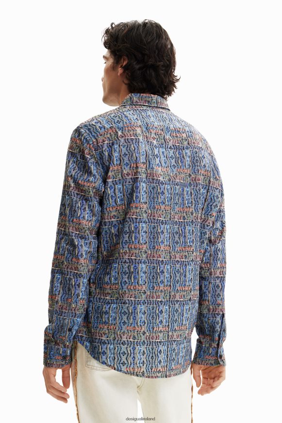 Desigual Men Embroidered arty logo shirt Clothing PFVZ0B1543