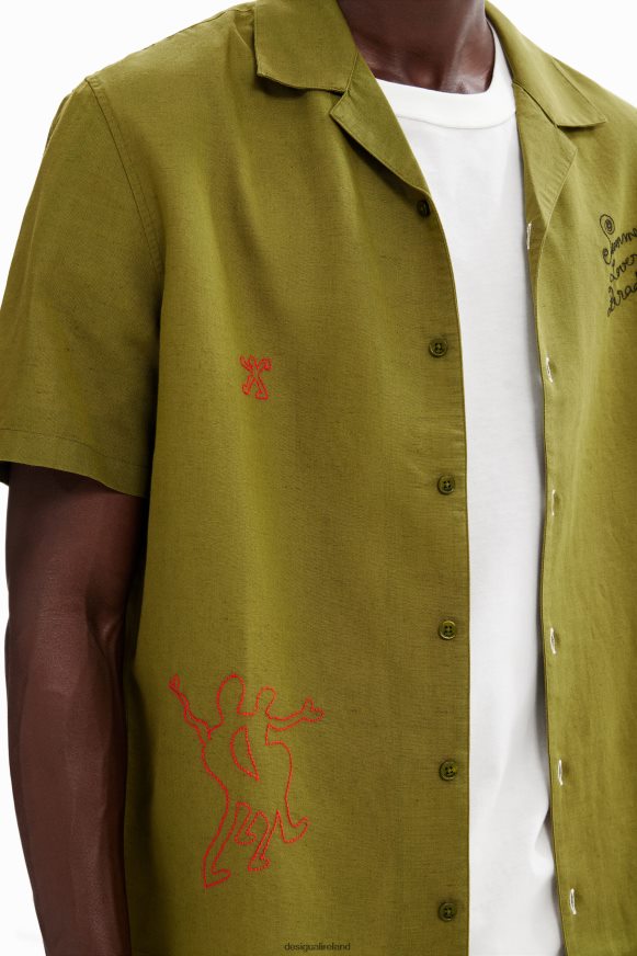 Desigual Men Embroidered resort shirt Clothing PFVZ0B1648