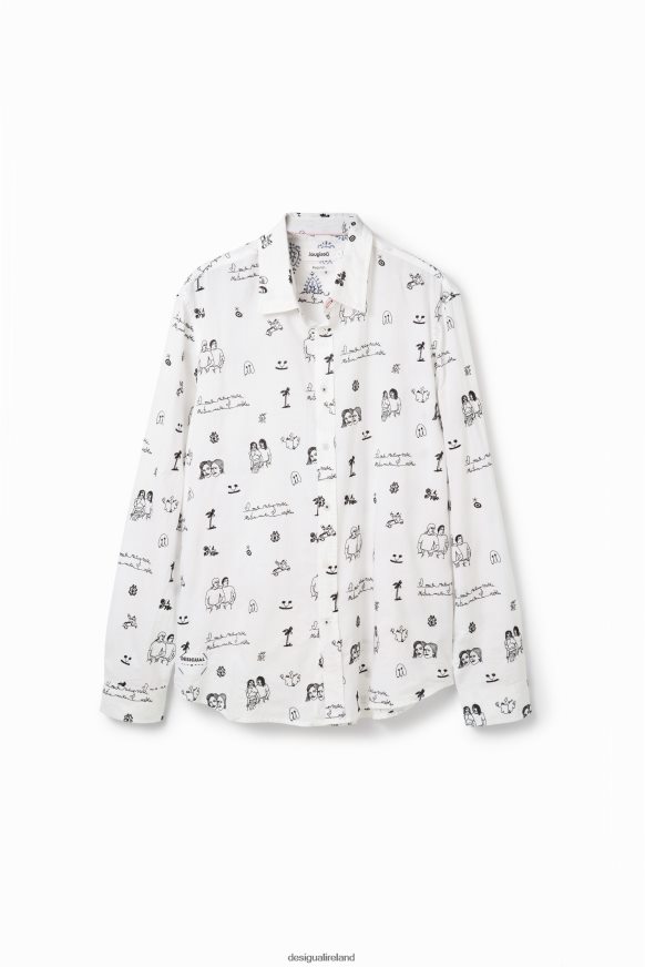 Desigual Men Embroidered voile shirt Clothing PFVZ0B1657