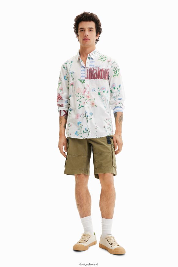 Desigual Men Floral voile shirt Clothing PFVZ0B1533
