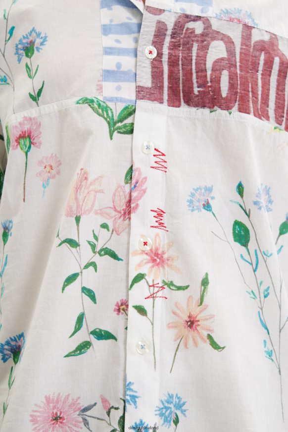 Desigual Men Floral voile shirt Clothing PFVZ0B1533