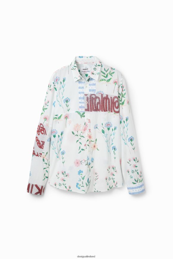 Desigual Men Floral voile shirt Clothing PFVZ0B1533