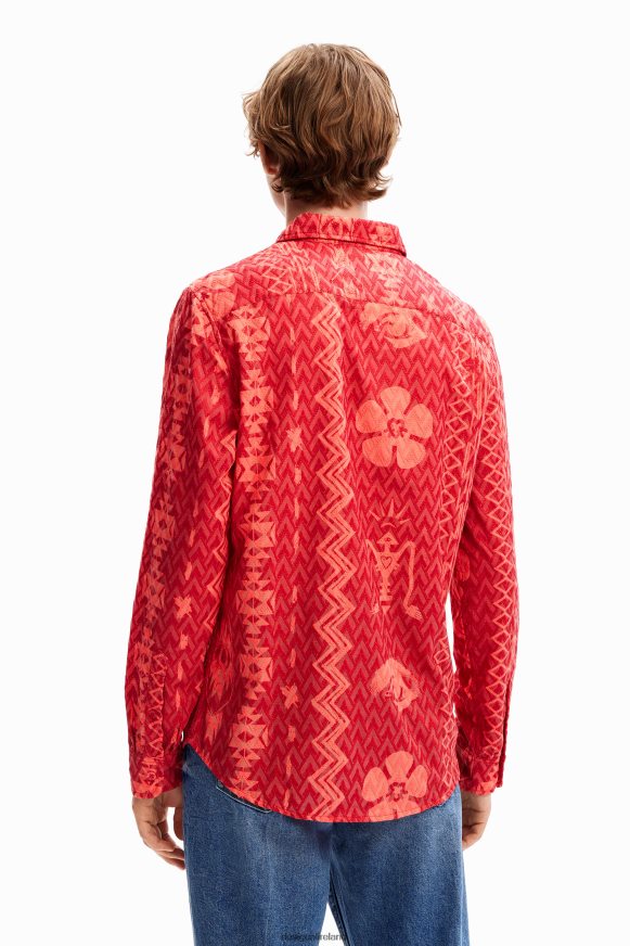 Desigual Men Geometric textured shirt Clothing PFVZ0B1589