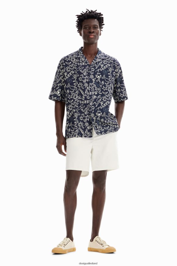 Desigual Men Illustration resort shirt Clothing PFVZ0B1605
