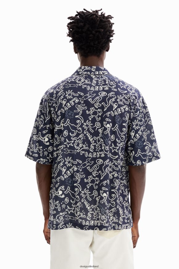 Desigual Men Illustration resort shirt Clothing PFVZ0B1605