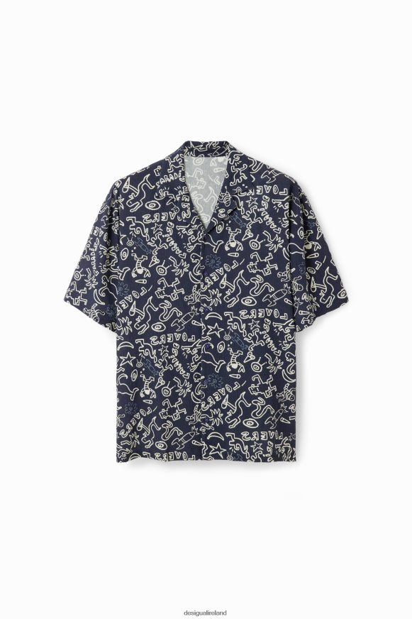 Desigual Men Illustration resort shirt Clothing PFVZ0B1605