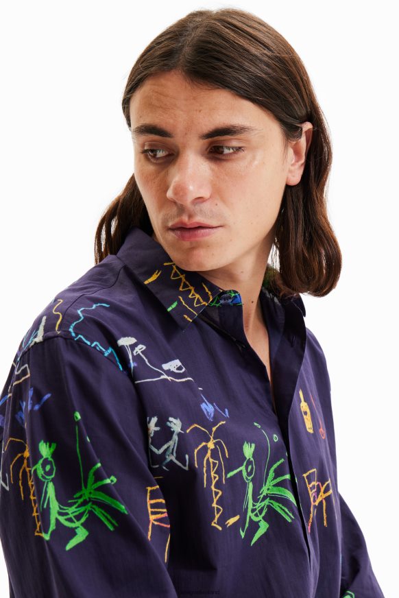 Desigual Men Long-sleeve illustration shirt Clothing PFVZ0B1526