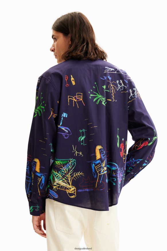 Desigual Men Long-sleeve illustration shirt Clothing PFVZ0B1526