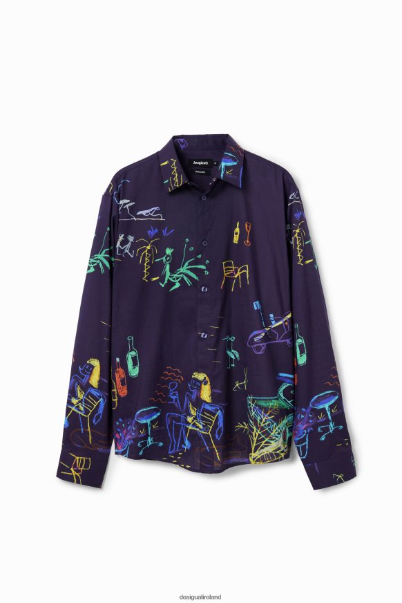 Desigual Men Long-sleeve illustration shirt Clothing PFVZ0B1526