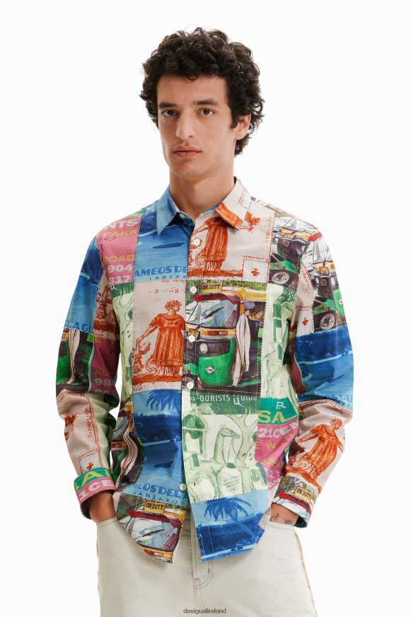 Desigual Men Patchwork stamp shirt Clothing PFVZ0B1672