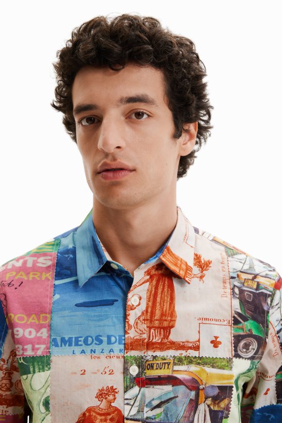 Desigual Men Patchwork stamp shirt Clothing PFVZ0B1672