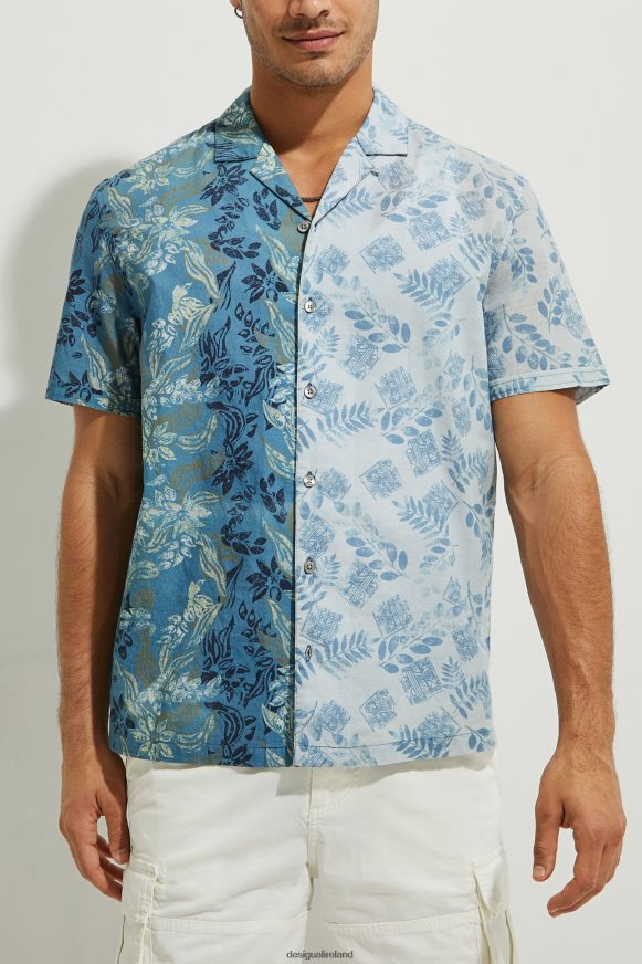 Desigual Men Short sleeve shirt flowers Clothing PFVZ0B1697