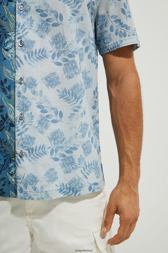 Desigual Men Short sleeve shirt flowers Clothing PFVZ0B1697